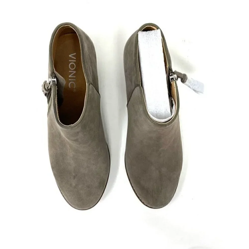 Vionic Joy Serena ankle booties Greige